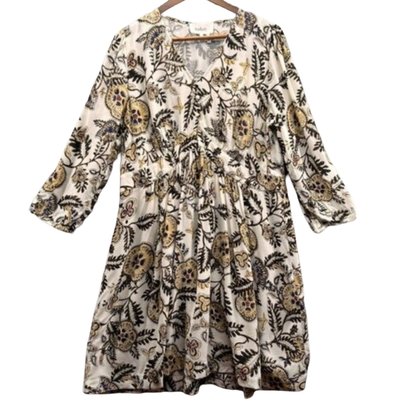 ba&sh Volver Floral Paisley Dress Ecru Size Small - Picture 9 of 11